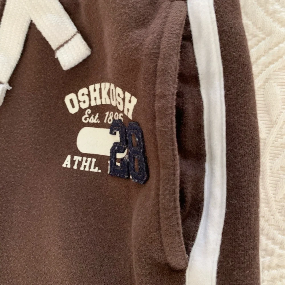 OshKosh B’Gosh Sweatpants Boys Size 6 Brown Striped Thick Comfortable Pockets